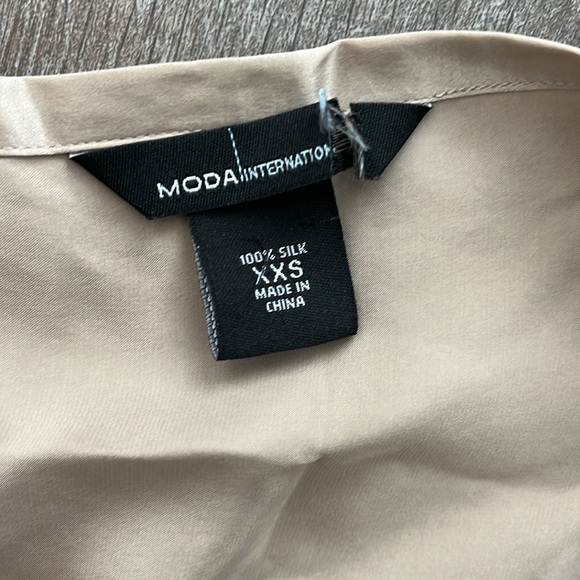 MODA INternational 100%Silk Top Blouse size XXS - Picture 11 of 12